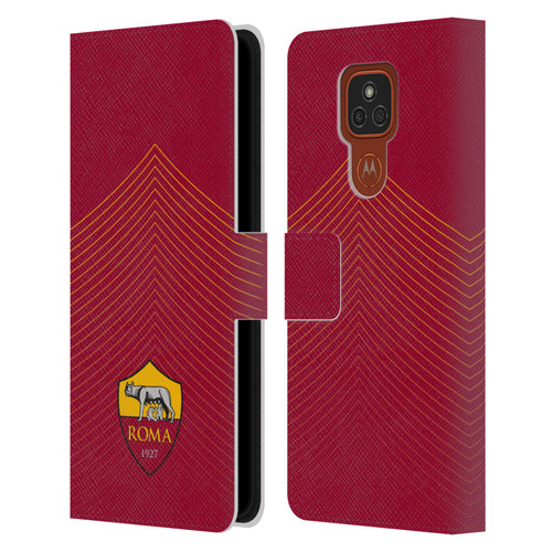 AS Roma Crest Graphics Arrow Leather Book Wallet Case Cover For Motorola Moto E7 Plus