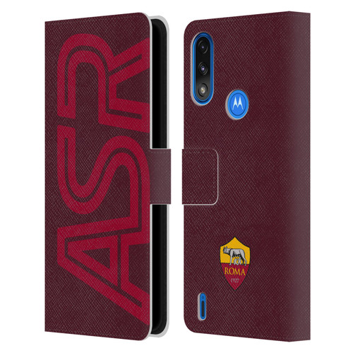 AS Roma Crest Graphics Oversized Leather Book Wallet Case Cover For Motorola Moto E7 Power / Moto E7i Power