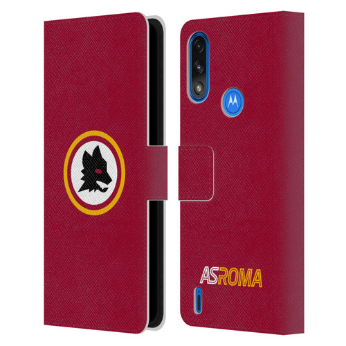 AS Roma Crest Graphics Wolf Circle Leather Book Wallet Case Cover For Motorola Moto E7 Power / Moto E7i Power