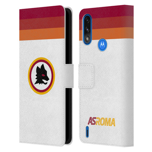 AS Roma Crest Graphics Wolf Retro Heritage Leather Book Wallet Case Cover For Motorola Moto E7 Power / Moto E7i Power