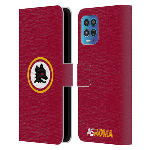 AS Roma Crest Graphics Wolf Circle Leather Book Wallet Case Cover For Motorola Moto G100