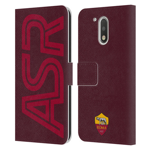 AS Roma Crest Graphics Oversized Leather Book Wallet Case Cover For Motorola Moto G41