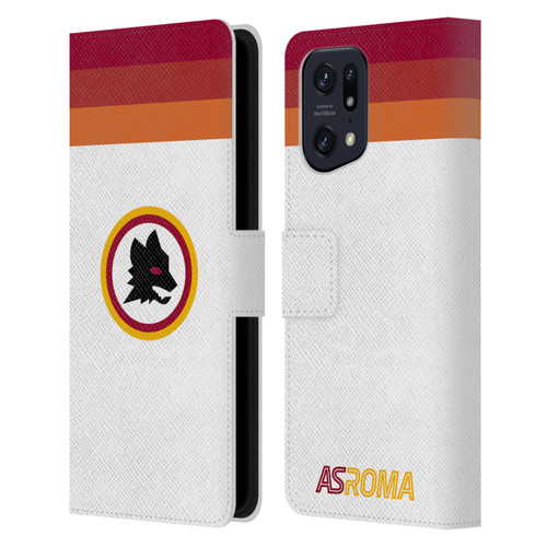 AS Roma Crest Graphics Wolf Retro Heritage Leather Book Wallet Case Cover For OPPO Find X5