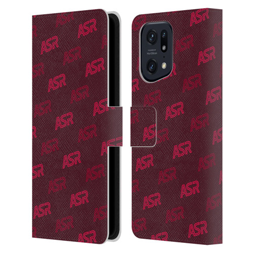 AS Roma Crest Graphics Wordmark Pattern Leather Book Wallet Case Cover For OPPO Find X5 Pro