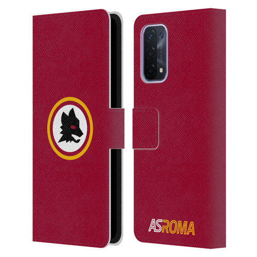 AS Roma Crest Graphics Wolf Circle Leather Book Wallet Case Cover For OPPO A54 5G