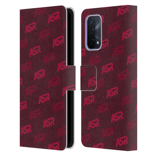 AS Roma Crest Graphics Wordmark Pattern Leather Book Wallet Case Cover For OPPO A54 5G