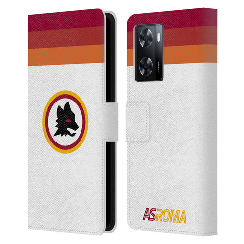 AS Roma Crest Graphics Wolf Retro Heritage Leather Book Wallet Case Cover For OPPO A57s