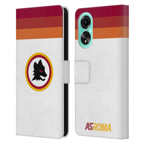 AS Roma Crest Graphics Wolf Retro Heritage Leather Book Wallet Case Cover For OPPO A78 4G