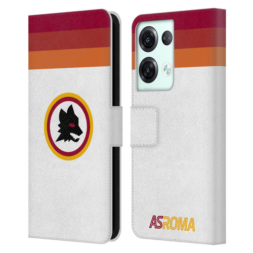 AS Roma Crest Graphics Wolf Retro Heritage Leather Book Wallet Case Cover For OPPO Reno8 Pro