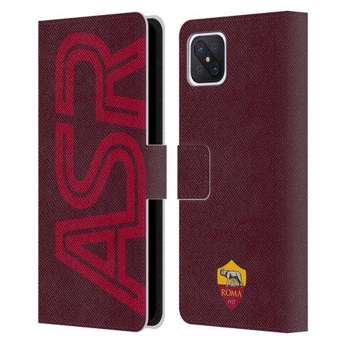 AS Roma Crest Graphics Oversized Leather Book Wallet Case Cover For OPPO Reno4 Z 5G
