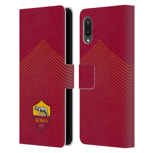 AS Roma Crest Graphics Arrow Leather Book Wallet Case Cover For Samsung Galaxy A02/M02 (2021)