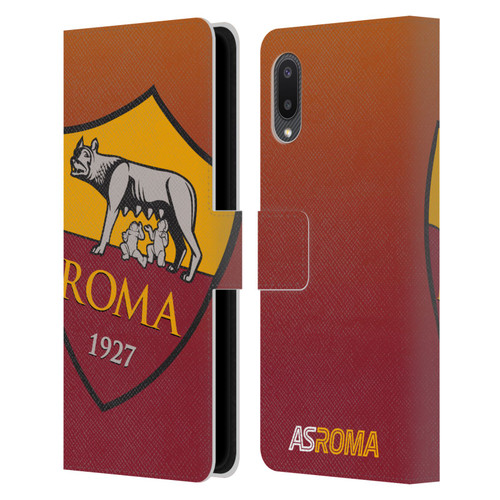 AS Roma Crest Graphics Gradient Leather Book Wallet Case Cover For Samsung Galaxy A02/M02 (2021)