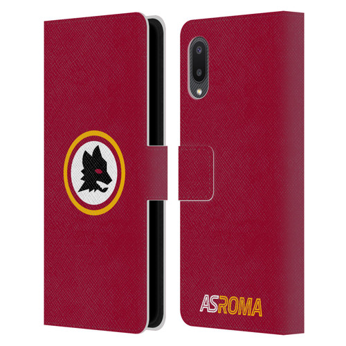 AS Roma Crest Graphics Wolf Circle Leather Book Wallet Case Cover For Samsung Galaxy A02/M02 (2021)