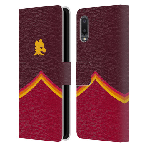 AS Roma Crest Graphics Wolf Leather Book Wallet Case Cover For Samsung Galaxy A02/M02 (2021)