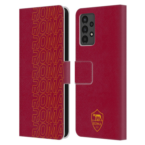 AS Roma Crest Graphics Echo Leather Book Wallet Case Cover For Samsung Galaxy A13 (2022)