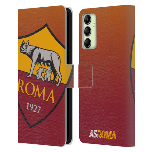 AS Roma Crest Graphics Gradient Leather Book Wallet Case Cover For Samsung Galaxy A14 5G