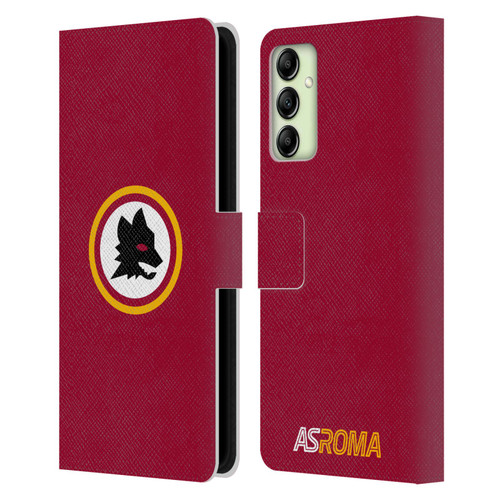 AS Roma Crest Graphics Wolf Circle Leather Book Wallet Case Cover For Samsung Galaxy A14 5G