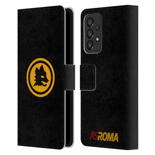 AS Roma Crest Graphics Black And Gold Leather Book Wallet Case Cover For Samsung Galaxy A33 5G (2022)