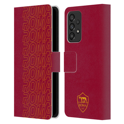 AS Roma Crest Graphics Echo Leather Book Wallet Case Cover For Samsung Galaxy A33 5G (2022)