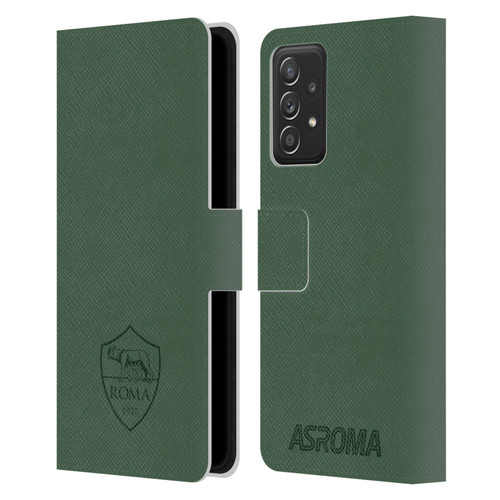 AS Roma Crest Graphics Full Colour Green Leather Book Wallet Case Cover For Samsung Galaxy A52 / A52s / 5G (2021)