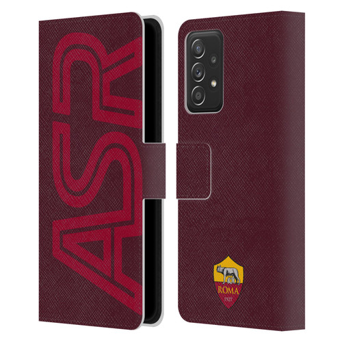 AS Roma Crest Graphics Oversized Leather Book Wallet Case Cover For Samsung Galaxy A52 / A52s / 5G (2021)