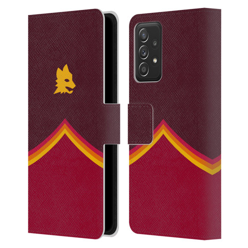 AS Roma Crest Graphics Wolf Leather Book Wallet Case Cover For Samsung Galaxy A52 / A52s / 5G (2021)