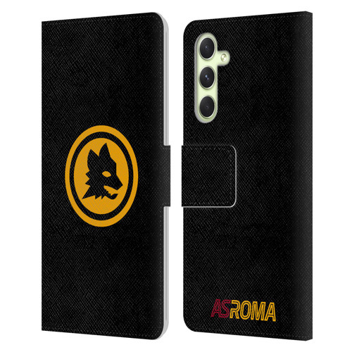 AS Roma Crest Graphics Black And Gold Leather Book Wallet Case Cover For Samsung Galaxy A54 5G
