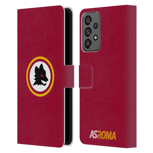 AS Roma Crest Graphics Wolf Circle Leather Book Wallet Case Cover For Samsung Galaxy A73 5G (2022)