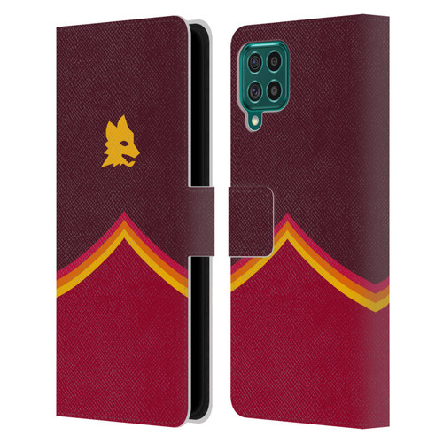 AS Roma Crest Graphics Wolf Leather Book Wallet Case Cover For Samsung Galaxy F62 (2021)