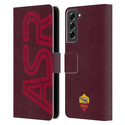 AS Roma Crest Graphics Oversized Leather Book Wallet Case Cover For Samsung Galaxy S21 FE 5G