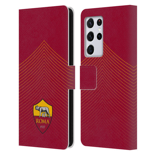 AS Roma Crest Graphics Arrow Leather Book Wallet Case Cover For Samsung Galaxy S21 Ultra 5G