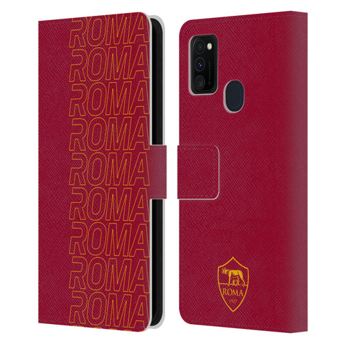 AS Roma Crest Graphics Echo Leather Book Wallet Case Cover For Samsung Galaxy M30s (2019)/M21 (2020)