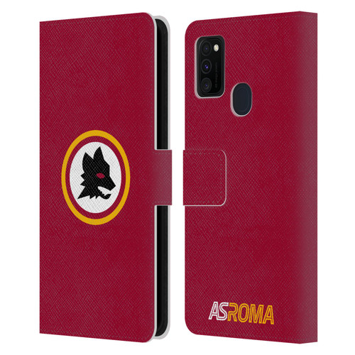 AS Roma Crest Graphics Wolf Circle Leather Book Wallet Case Cover For Samsung Galaxy M30s (2019)/M21 (2020)