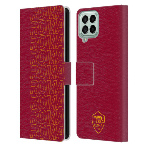 AS Roma Crest Graphics Echo Leather Book Wallet Case Cover For Samsung Galaxy M33 (2022)