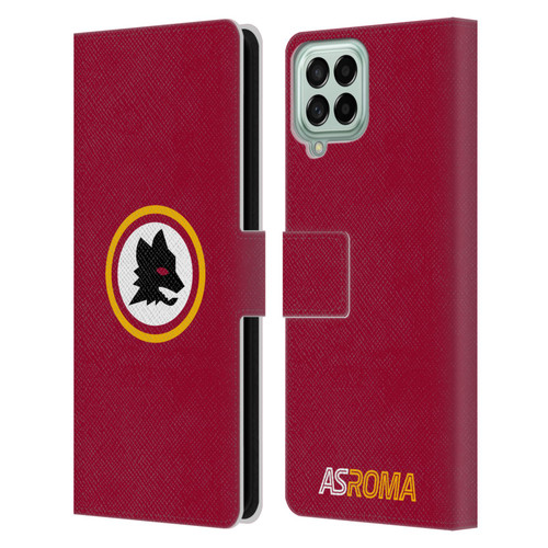 AS Roma Crest Graphics Wolf Circle Leather Book Wallet Case Cover For Samsung Galaxy M53 (2022)