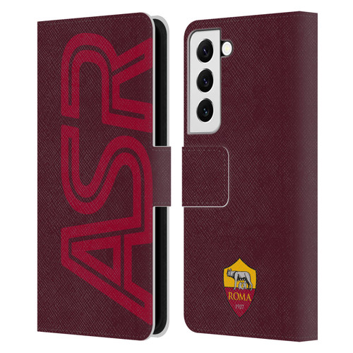 AS Roma Crest Graphics Oversized Leather Book Wallet Case Cover For Samsung Galaxy S22 5G