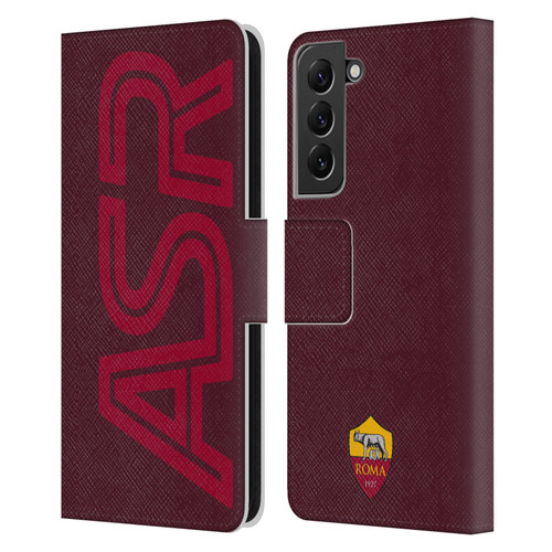 AS Roma Crest Graphics Oversized Leather Book Wallet Case Cover For Samsung Galaxy S22+ 5G