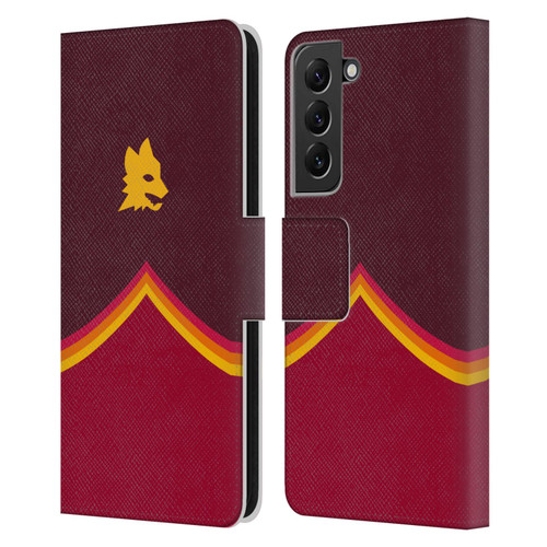 AS Roma Crest Graphics Wolf Leather Book Wallet Case Cover For Samsung Galaxy S22+ 5G