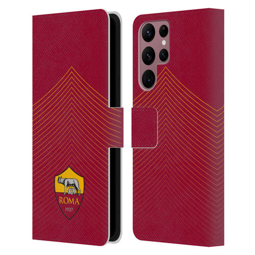 AS Roma Crest Graphics Arrow Leather Book Wallet Case Cover For Samsung Galaxy S22 Ultra 5G