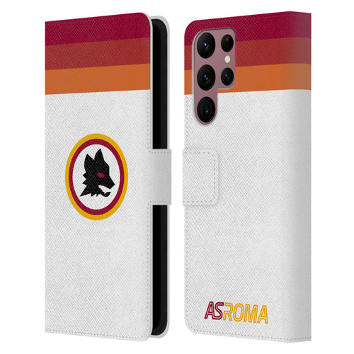 AS Roma Crest Graphics Wolf Retro Heritage Leather Book Wallet Case Cover For Samsung Galaxy S22 Ultra 5G