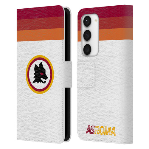 AS Roma Crest Graphics Wolf Retro Heritage Leather Book Wallet Case Cover For Samsung Galaxy S23 5G