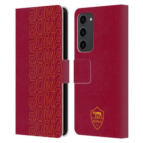 AS Roma Crest Graphics Echo Leather Book Wallet Case Cover For Samsung Galaxy S23+ 5G