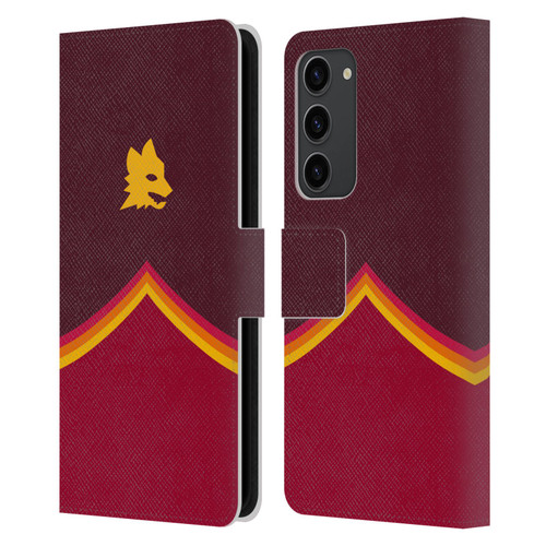 AS Roma Crest Graphics Wolf Leather Book Wallet Case Cover For Samsung Galaxy S23+ 5G
