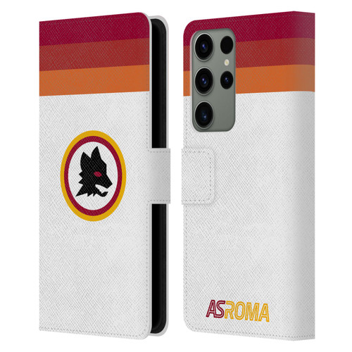 AS Roma Crest Graphics Wolf Retro Heritage Leather Book Wallet Case Cover For Samsung Galaxy S23 Ultra 5G