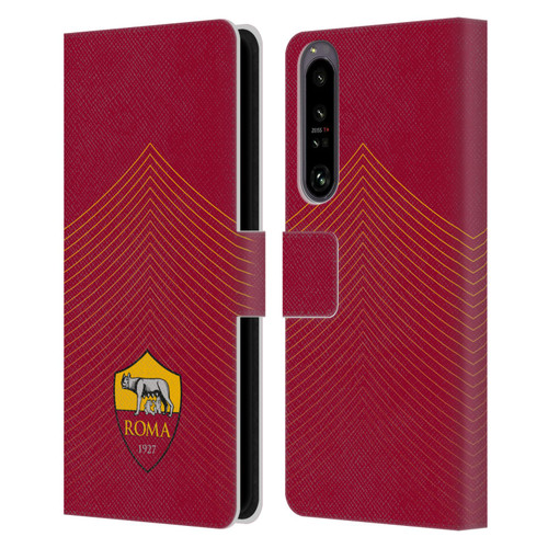 AS Roma Crest Graphics Arrow Leather Book Wallet Case Cover For Sony Xperia 1 IV