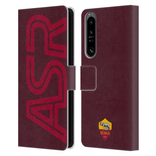 AS Roma Crest Graphics Oversized Leather Book Wallet Case Cover For Sony Xperia 1 IV