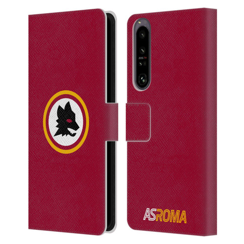 AS Roma Crest Graphics Wolf Circle Leather Book Wallet Case Cover For Sony Xperia 1 IV