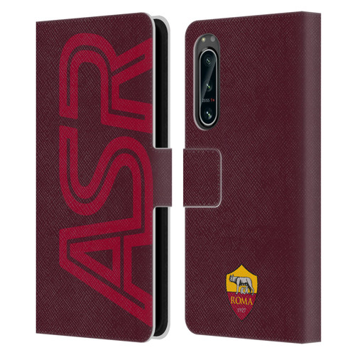 AS Roma Crest Graphics Oversized Leather Book Wallet Case Cover For Sony Xperia 5 IV