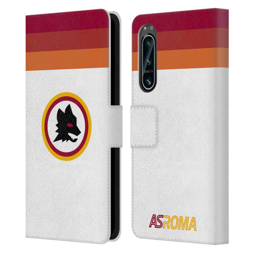 AS Roma Crest Graphics Wolf Retro Heritage Leather Book Wallet Case Cover For Sony Xperia 5 IV