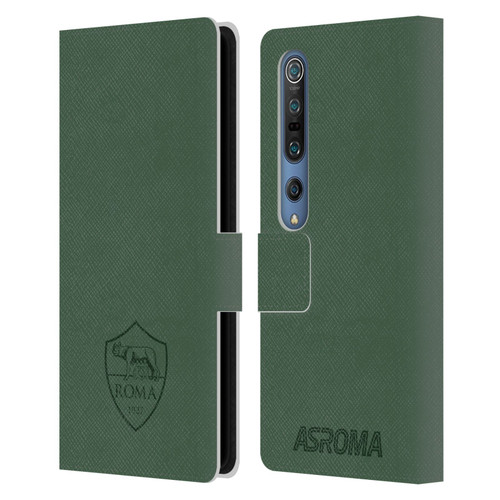 AS Roma Crest Graphics Full Colour Green Leather Book Wallet Case Cover For Xiaomi Mi 10 5G / Mi 10 Pro 5G